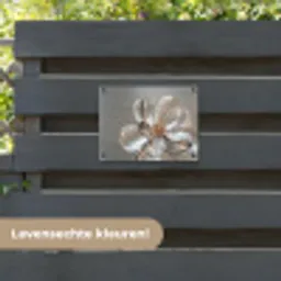 Bloem - Glazen - Doorzichtig tuinposter los doek klein -sfeer3