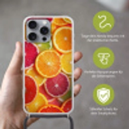 Fruit - Kleurrijk - Close up Hoesje iPhone 16 Pro Max met koord klein -sfeer2_DE