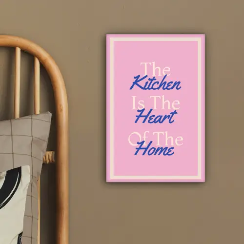 Tekst - Blauw - Keuken - Kader canvas 2cm klein -sfeer3