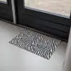 Zebra - Patroon - Blauw - Beige Deurmat klein 898 -sfeer2