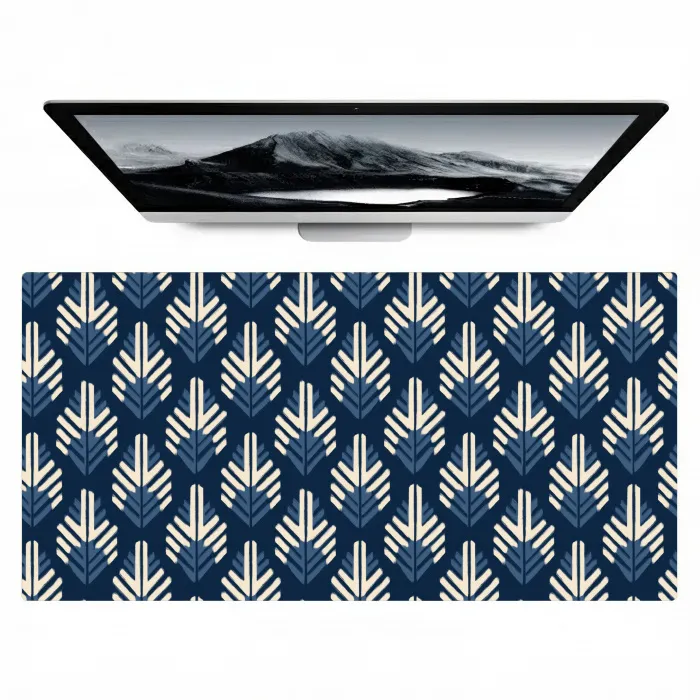 Modern - Patroon - Blauw Muismat XXL klein 681 -zzz3d