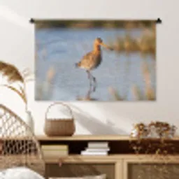 Vogel - Steltloper - Water - Natuur Wandkleed katoen middel -sfeer5