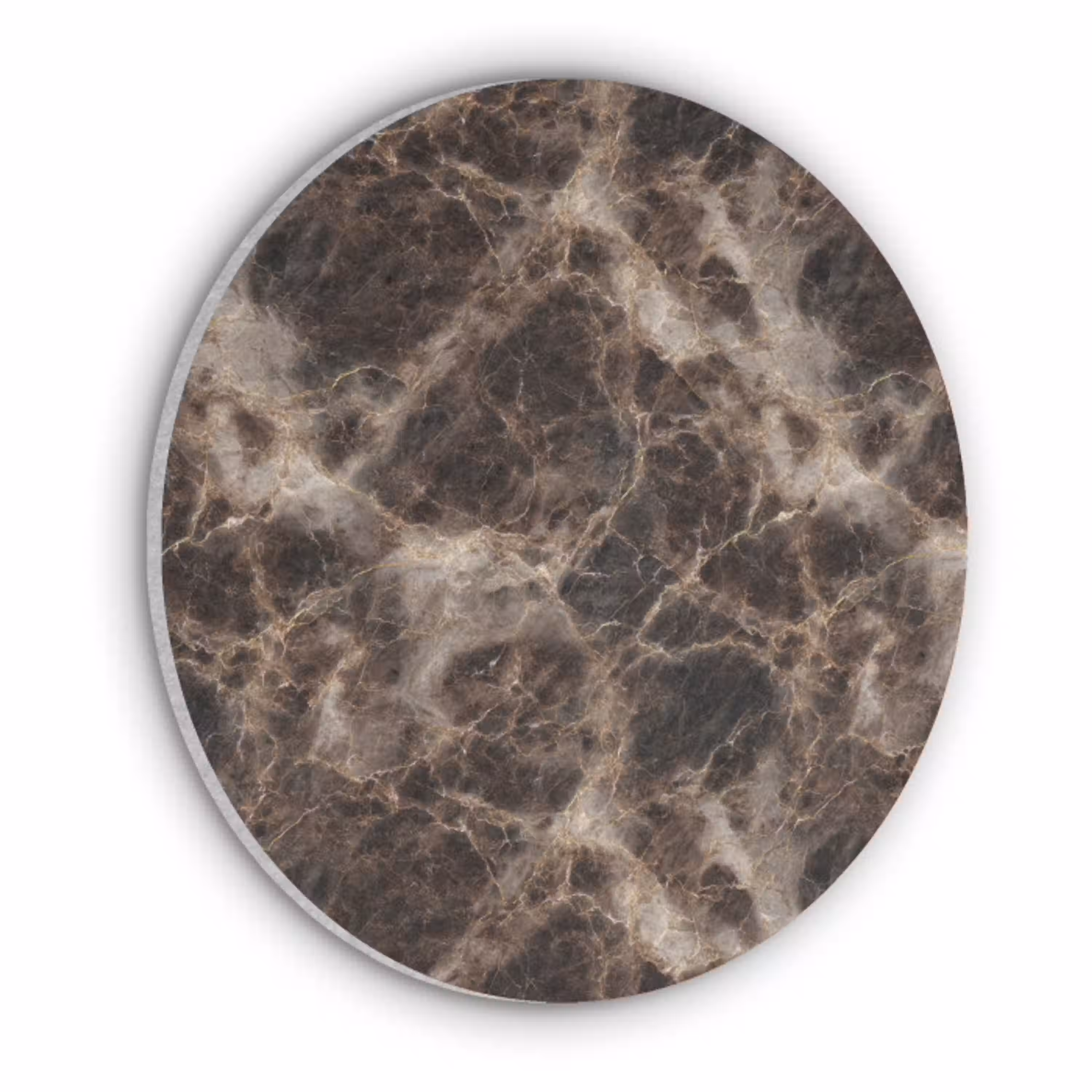 Bruin - Goud - Marmer Akoestische PET Vilt - Rond klein 838 -3d