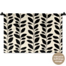 Botanisch - Dessin - Zwart - Beige Wandkleed katoen klein 269 -t3d_DE