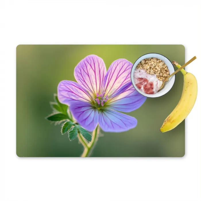 Bloem - Close up - Paars Placemat vinyl groot -zzzproduct_Kitchenyeah-website