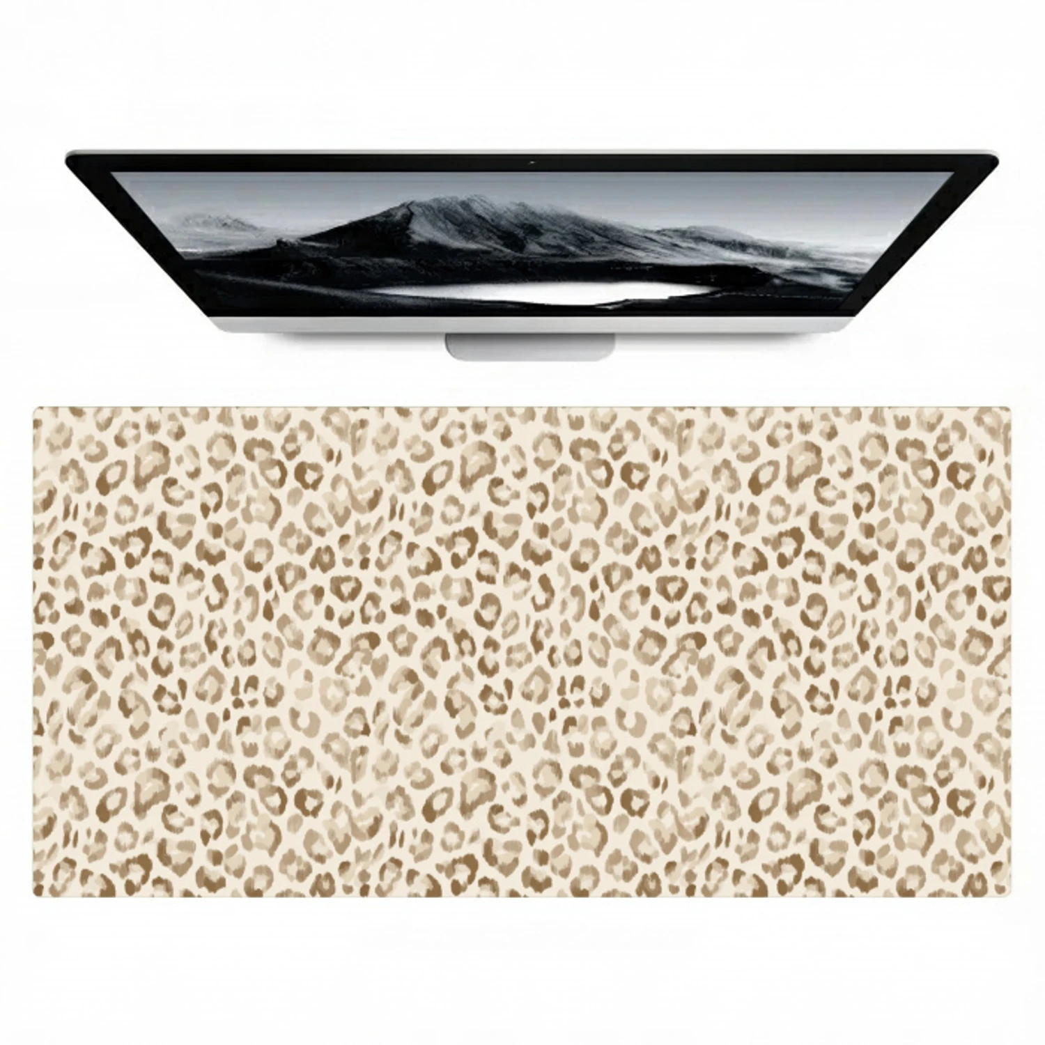 Luipaard - Klassiek - Beige Muismat XXL klein 681 -zzz3d