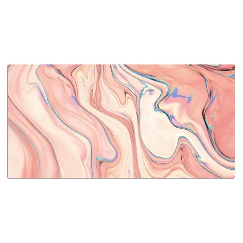 Marmer - Pastel - Roze - Blauw - Marmerlook - Abstract Muismat XXL klein -3d_leeg