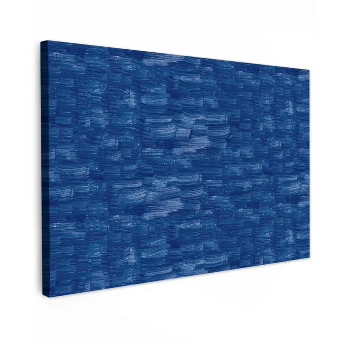 Verf - Strepen - Blauw Tuinposter op houten frame 2 cm dik klein 845 -3d