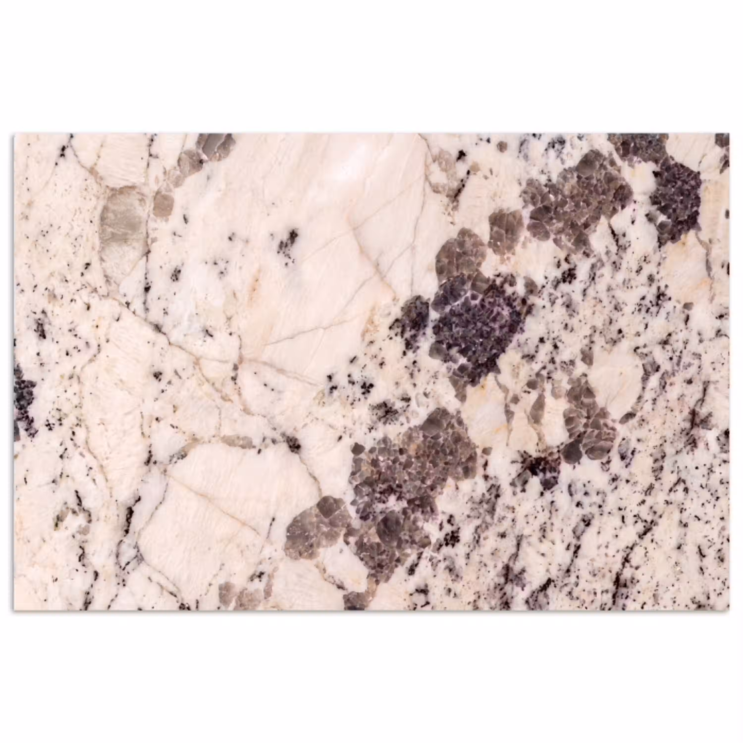 Natuursteen - Patroon - Abstract - Beige - Grijs poster papier klein -3d