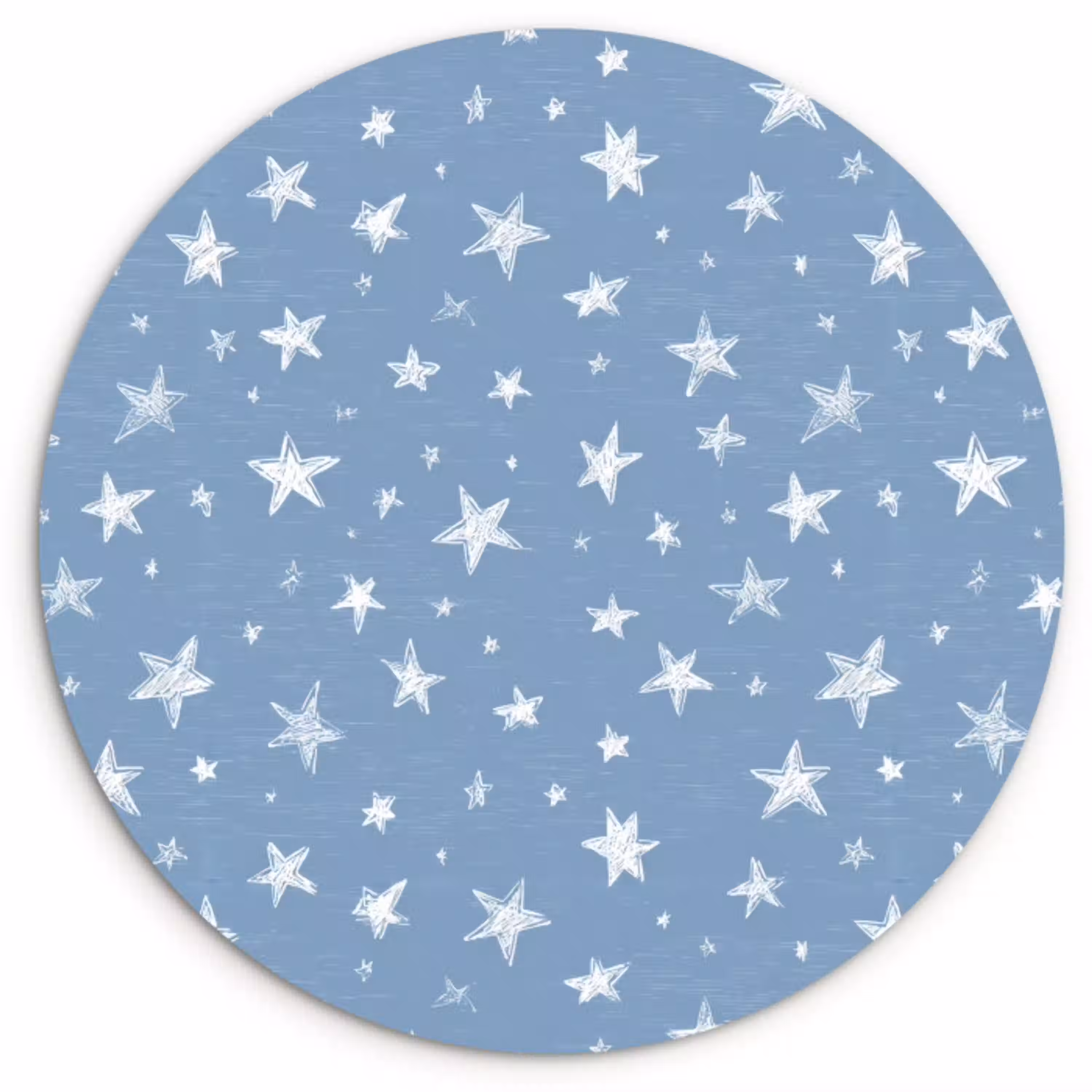Sterretjes - Patroon - Blauw Wandcirkel kunststof plaat 5mm dik klein 188 -3d