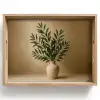 Vaas - Olijftakken - Bladeren - Beige Dienblad Rechthoek middel -z3d_shopping