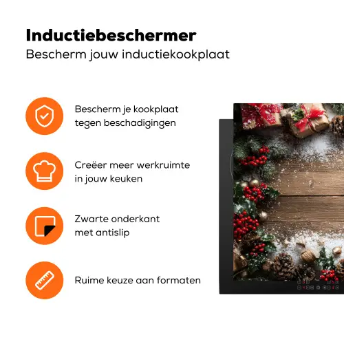 Kerstdecoratie - Geschenken - Hout - Veelkleurig Inductie beschermer vinyl 3mm klein -zzzzzzz-td-ups