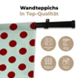 Polka - Dots - Rood Wandkleed katoen klein 269 -tsfeer2_DE