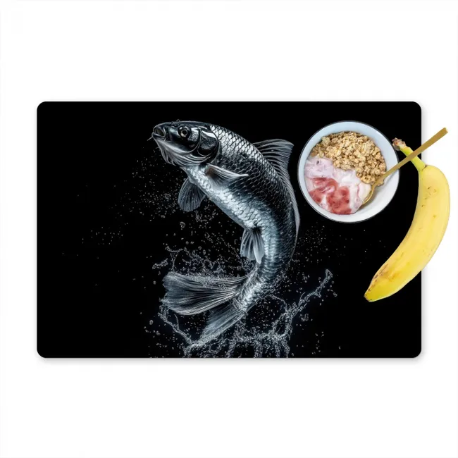 Vis - Koi - Zwart - Water Placemat vinyl groot -zzzproduct_Kitchenyeah-website