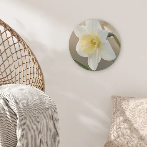 Narcis - Bloem - Minimalistisch Akoestische PET Vilt - Rond klein -sfeer4