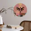 Illustratie - Vogel - Vlakken - Kleurrijk Wandcirkel behangsticker klein -sfeer3