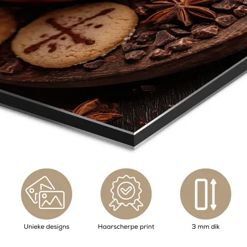 Chocolademelk - Mok - Winter - Kerst - Gezelligheid aluminium wit klein -closeup_NL