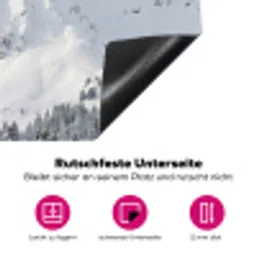 Berg - Sneeuw - Winter - Natuur - Wit Inductie beschermer vinyl 3mm klein -zzzzzzz-lf-onderkant