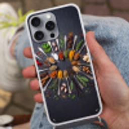 Kruiden - Lepels - Culinair - Kleurrijk - Sfeervol Hoesje iPhone 16 Pro Max met koord klein -sfeer3