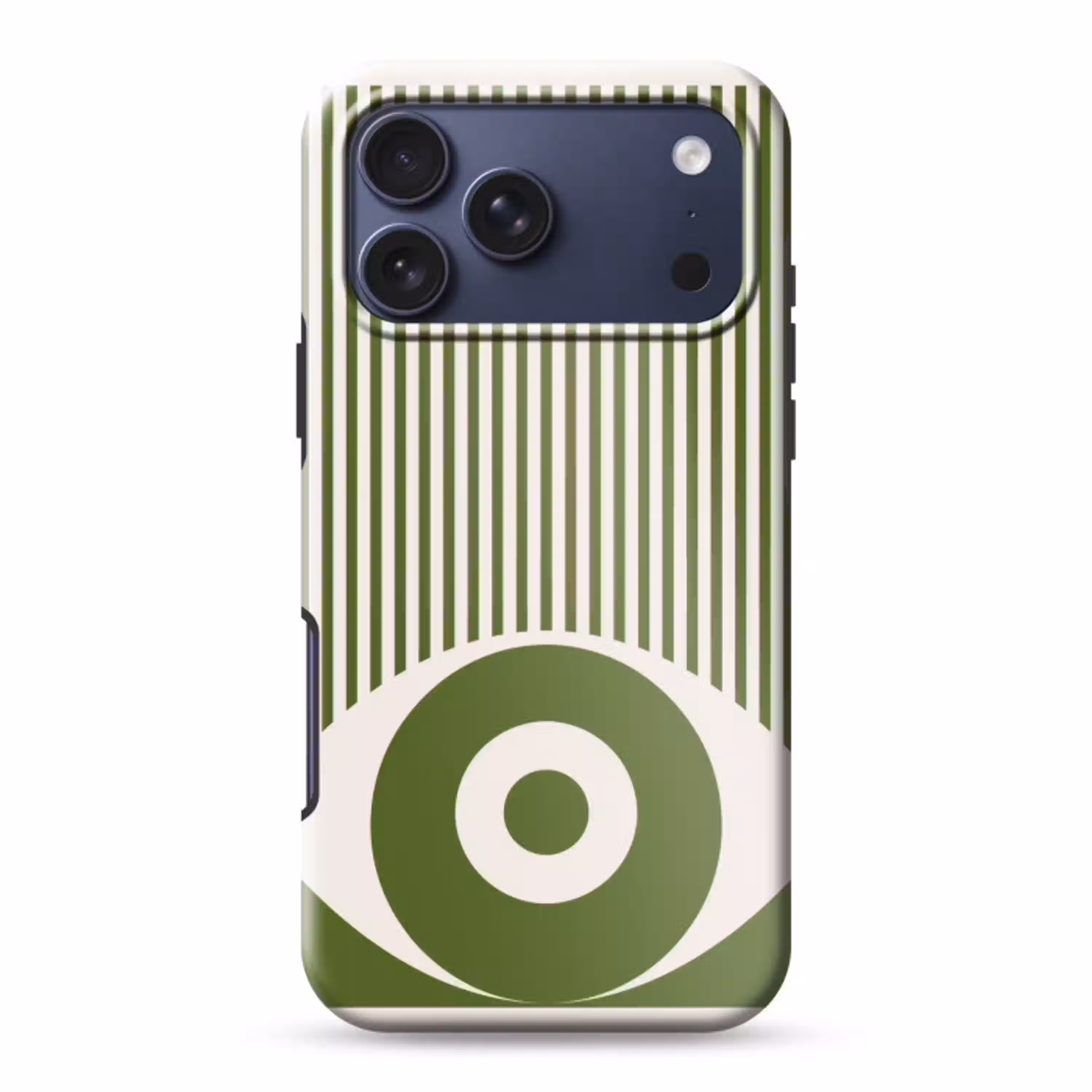 Abstract - Oog - Strepen - Modern - Groen Toughcase MagSafe Apple iPhone 17 Pro Max klein -3d