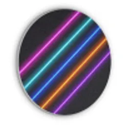 Esthetiek - Retro - Neon Akoestische PET Vilt - Rond klein -3d