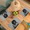 Vrouw - Pasta - Zwart - Wit Placemat vinyl groot -zzsfeer5_Kitchenyeah-website