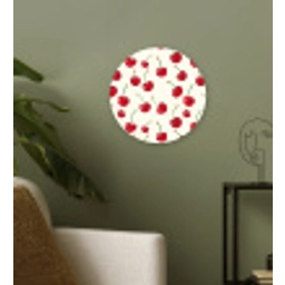 Kersen - Minimalistisch - Rood Wandcirkel kunststof plaat 5mm dik klein 188 -sfeer3