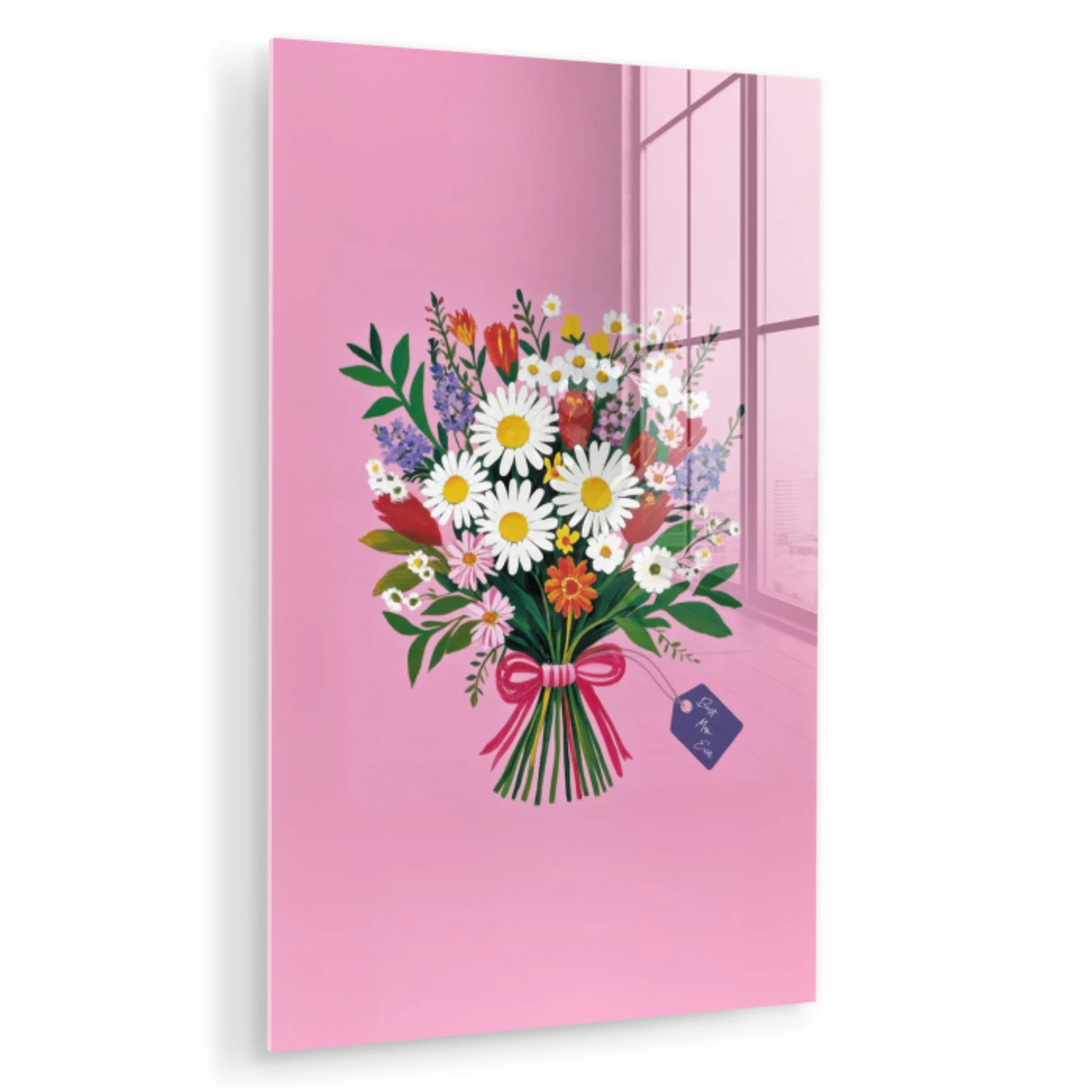 Bloemen - Quote - Kaartje - Kleurrijk plexiglas 5mm klein -zzzproduct_nieuw