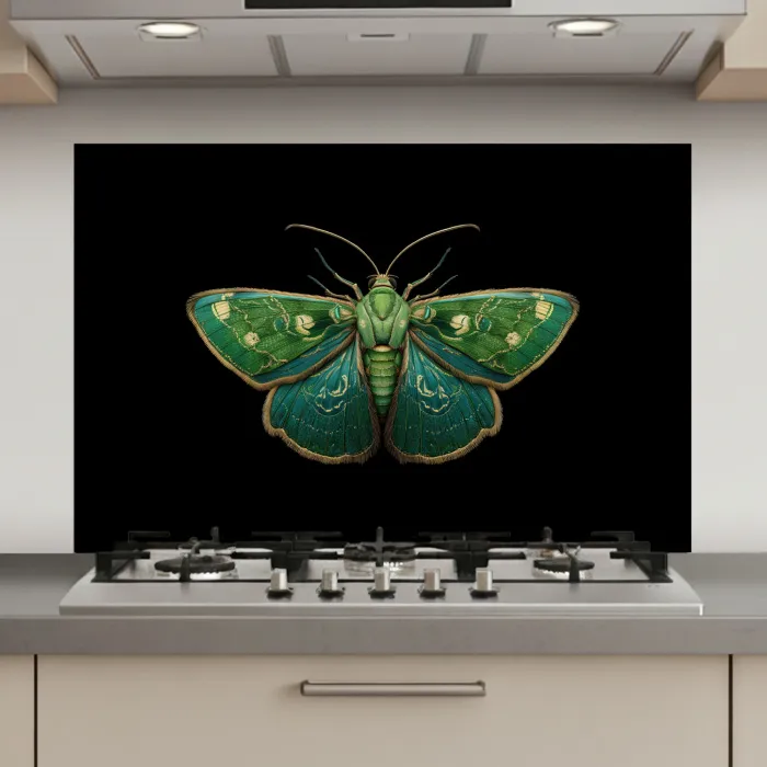 Mot - Levendig - Groen keuken achterwand spatscherm klein -3d_website