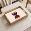 Zandloper - Symmetrisch - Rood - Paars Dienblad Rechthoek middel -sfeer1