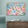 Blauw - Roze - Bloemen canvas 2cm klein -sfeer4