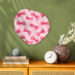 Strikken - Aquarel - Roze Wandcirkel Organisch Forex 3mm klein 629 -sfeer2