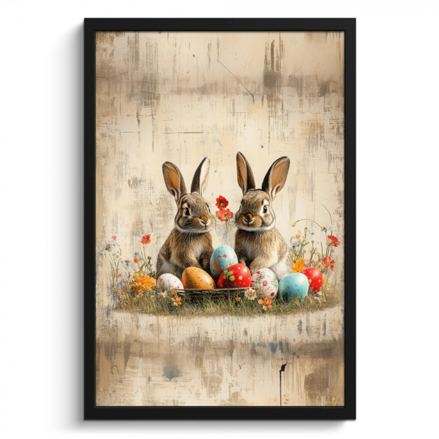 Konijnen - Bloemen - Eieren KitchenYeah - Keuken - Fotolijst middel -3d