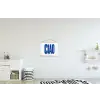 Ciao - Blauw - Stippen textielposter latten blank klein -kinderkamer