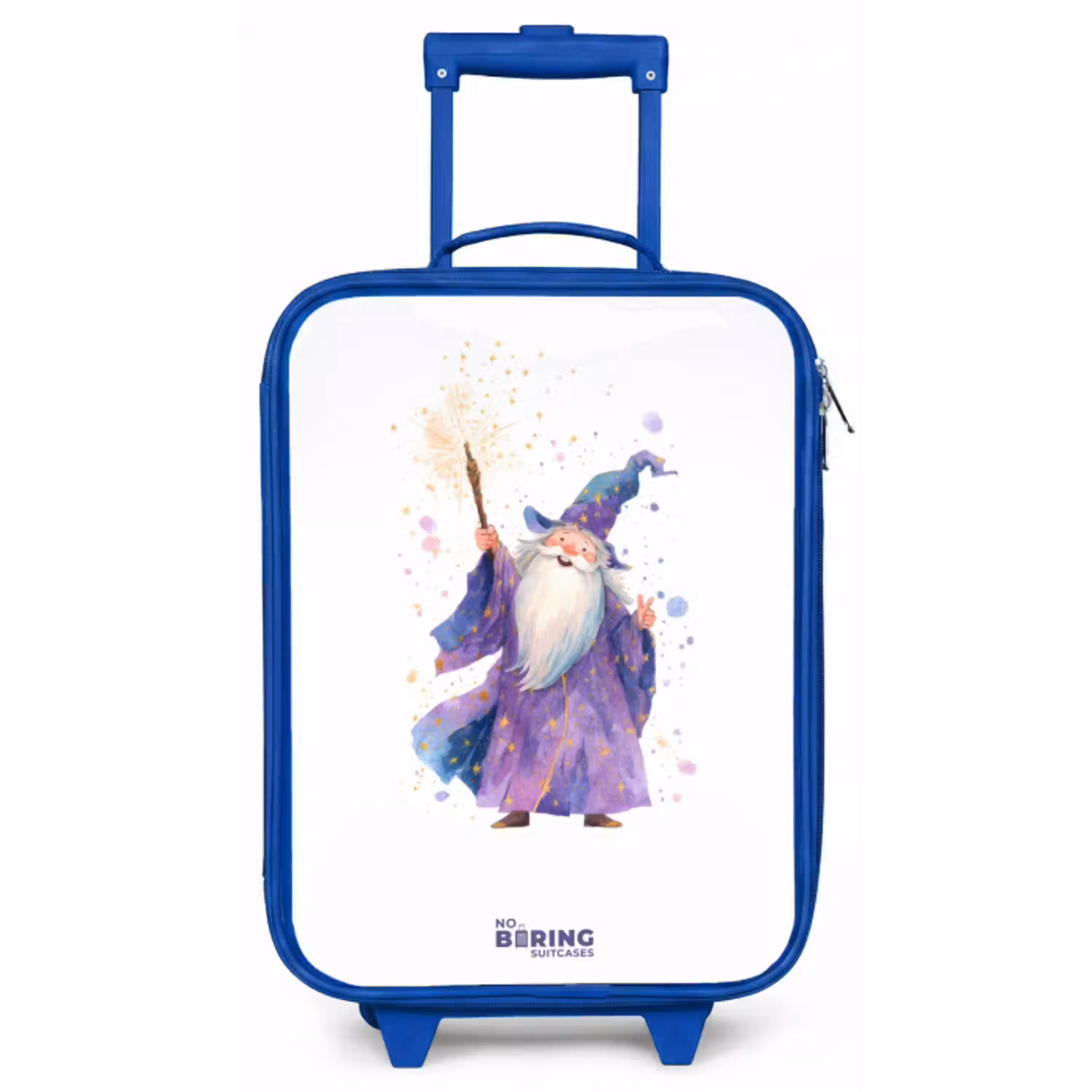 Oude tovenaar met staf Kinderkoffer - Blauw klein -zz3dotto