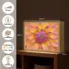 Dahlia - Bloem - Oranje Light Box met batterij (Wandlamp) middel -USP_websiteoverzichtNL