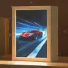 Rode raceauto - Blauw - Futuristisch Light Box met kabel klein -zzz_3d_website