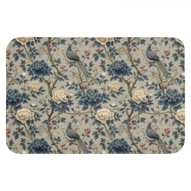 WC Mat - Pauw - Bloemen - Blauw