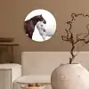 Paard - Modern - Balans Wandcirkel kunststof plaat 5mm dik klein -sfeer1