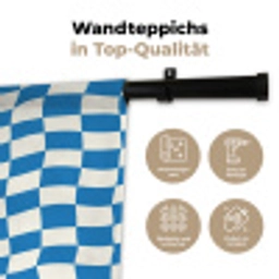 Golvend - Patroon - Blauw Wandkleed katoen klein 269 -tsfeer2_DE