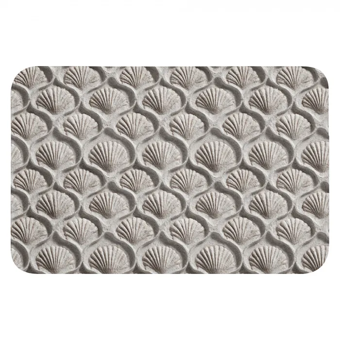 Zand - Schelpenvorm - Grijs Badmat klein 997 -3d