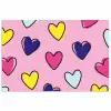 Hartjes - Valentijn - Patroon - Kleurrijk poster papier klein -3d