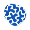 Vormen - Abstract - Blauw - Golven Wandcirkel Organisch Forex 3mm klein -3d