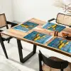 Kreeft - Geel - Blauw - Tegels Placemat vinyl groot -zzsfeer4_Kitchenyeah-website