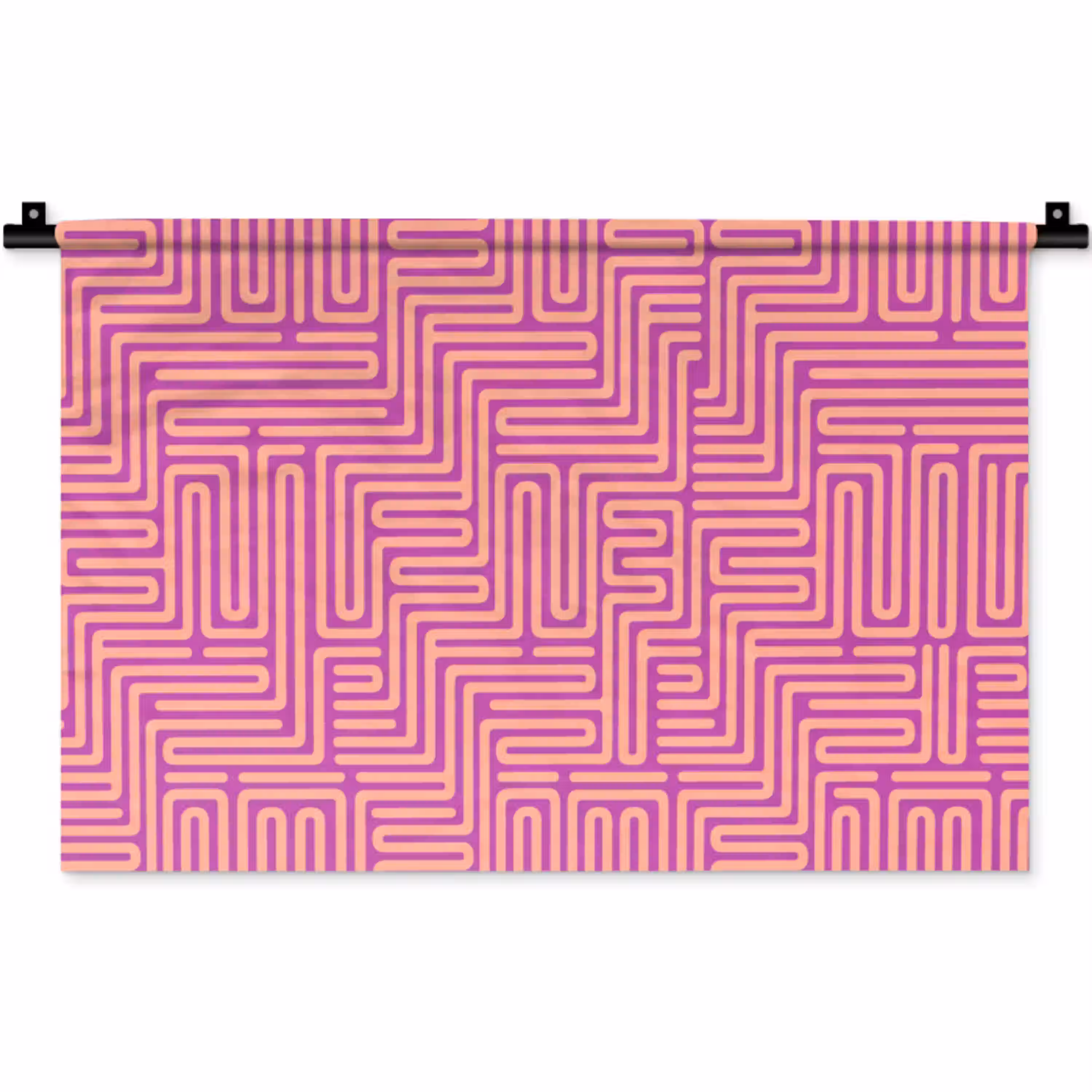 Patroon - Lijnen - Abstract - Modern - Paars Wandkleed katoen klein -zz3d