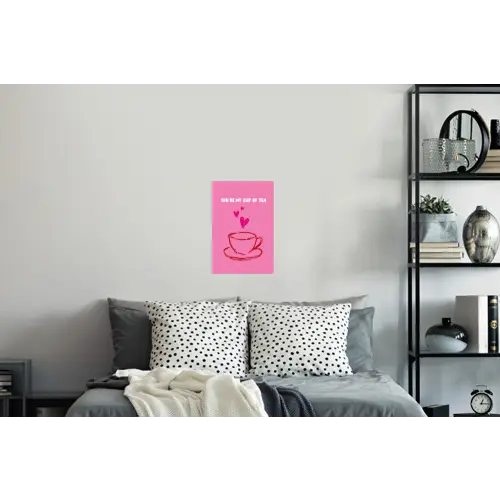 Thee - Roze - Valentijn - Tekst Muursticker klein -slaapkamer