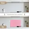 Roze - Patroon - Lijnen keuken achterwand spatscherm klein 900 -voor_na_NL