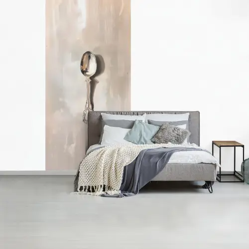 Lepel - Verf - Zilver fotobehang vinyl groot -slaapkamer