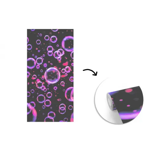 Paars - Bubbels - Schuim fotobehang vinyl groot -3d