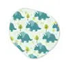 Triceratop - Blauw - Stippen - Boompjes Wandcirkel Organisch Forex 3mm klein -3d